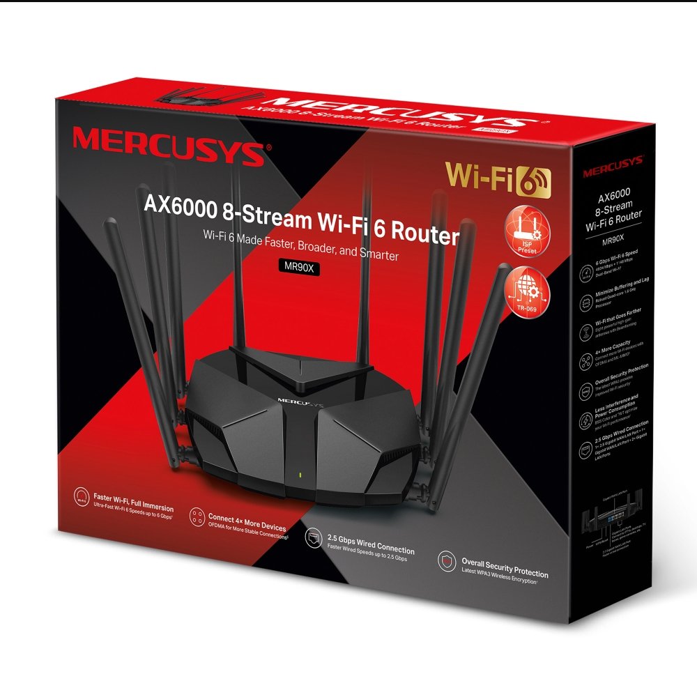 MERCUSYS MR90X AX6000 8-Stream Wi-Fi 6 Router