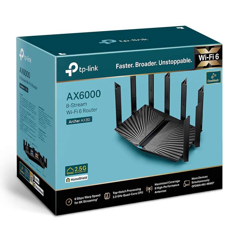 TP-Link Archer AX80 AX6000 Wi-Fi 6 Router