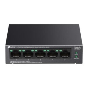 TP-LINK LS105LP 5-Port 10/100Mbps Desktop Switch with 4-Port PoE+
