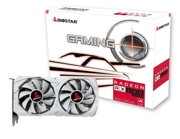 BIOSTAR RX580 8GB GDDR5 256BIT - WHITE