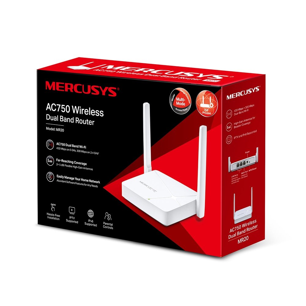 MERCUSYS MR20 AC750 Wireless Dual Band Router