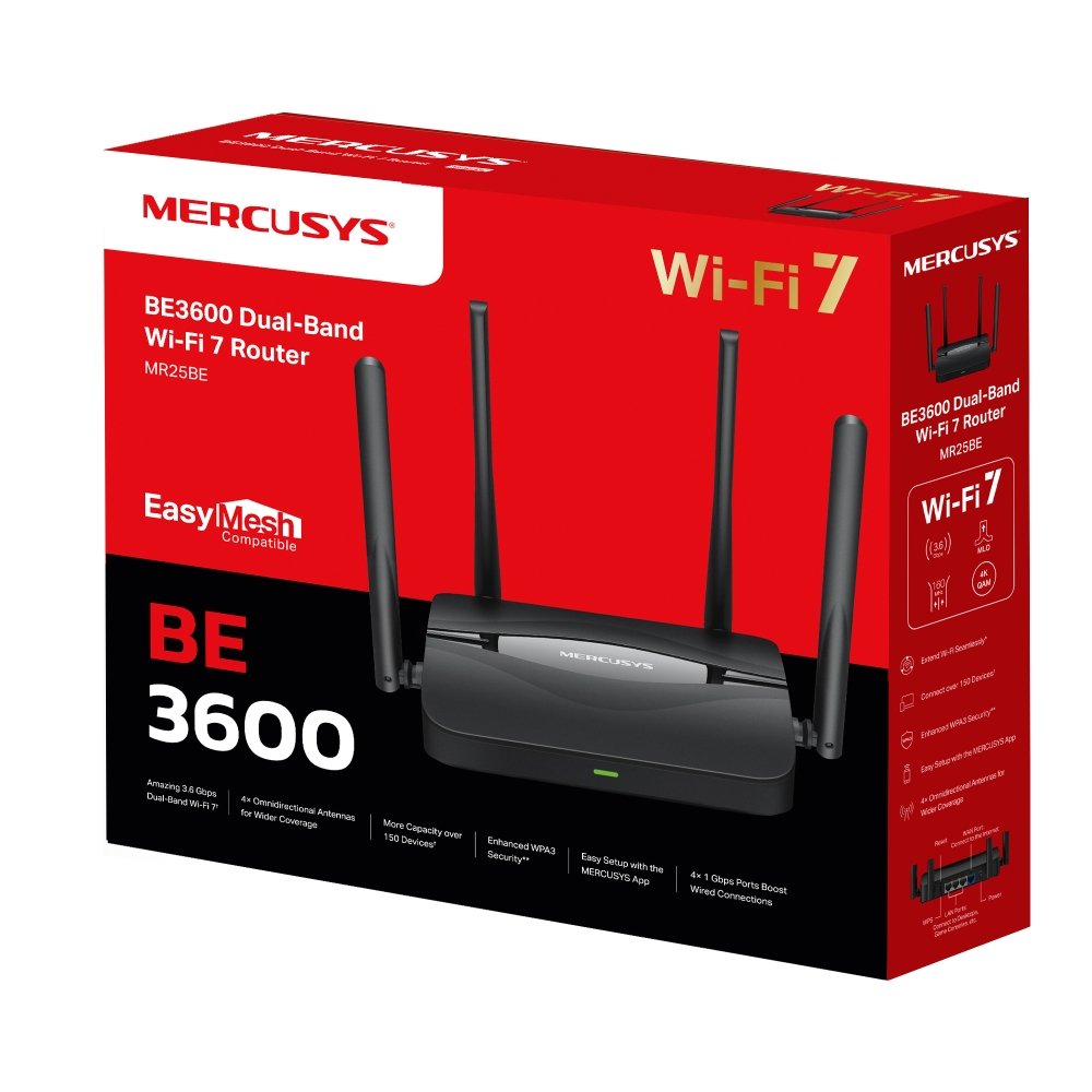 MERCUSYS MR25BE BE3600 Dual Band Wi-Fi 7 Router